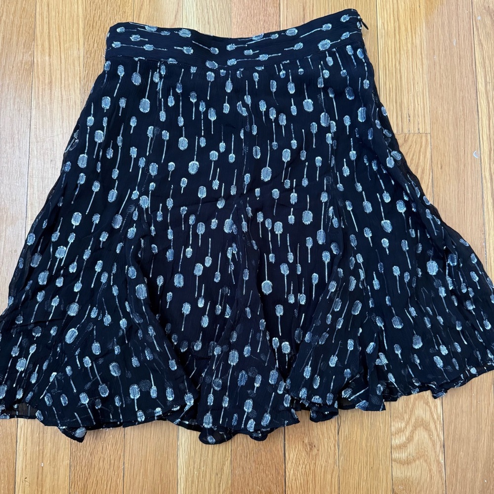 The Kooples Black Skirt with Silver Accents